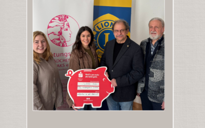 Großzügige Spende für Mädchenberatungsstelle durch den Lions Förderverein Siegen e.V.